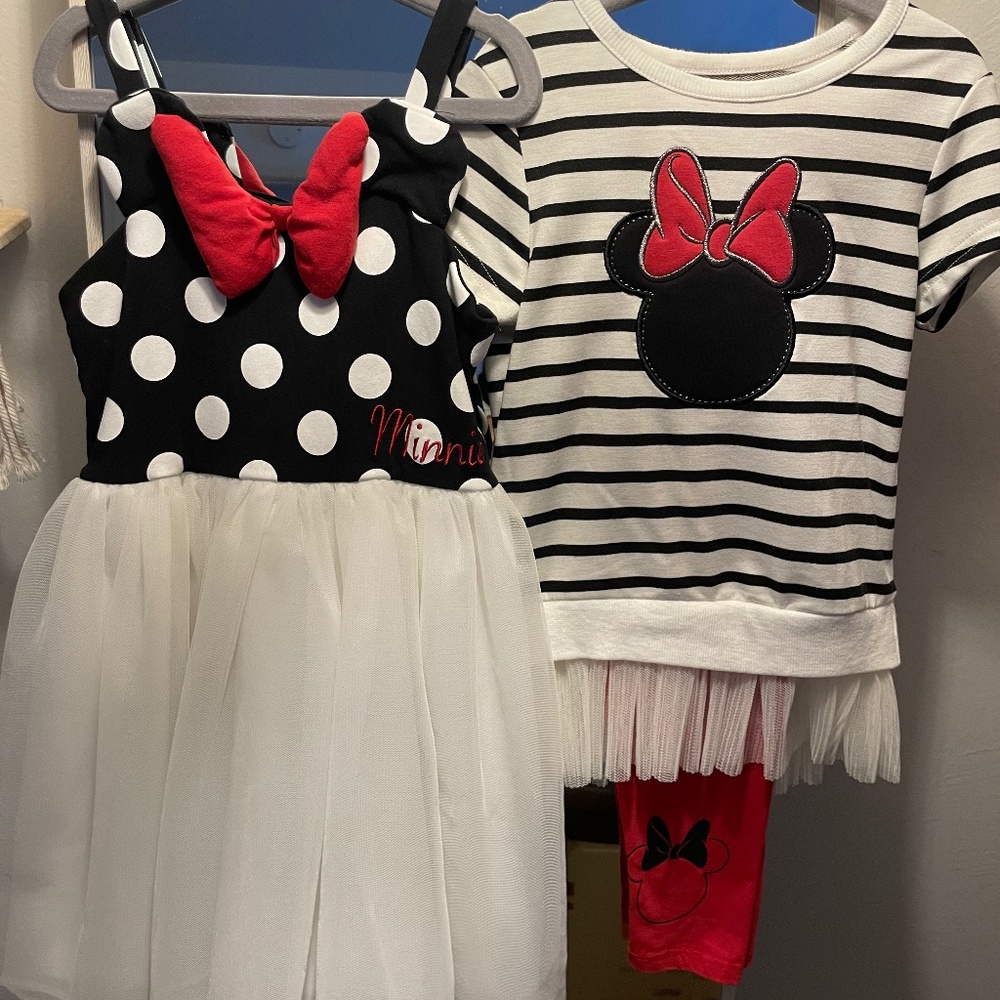 Disney Minnie Mouse (Dress + Shirt + Leggings)